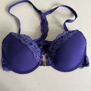 Natori purple lace racer back bra- 32B